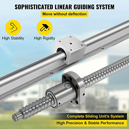 Vevor Linearführung SBR20 Linearschiene mit Linearlager-Gleitset 300, 600, 1000 mm
