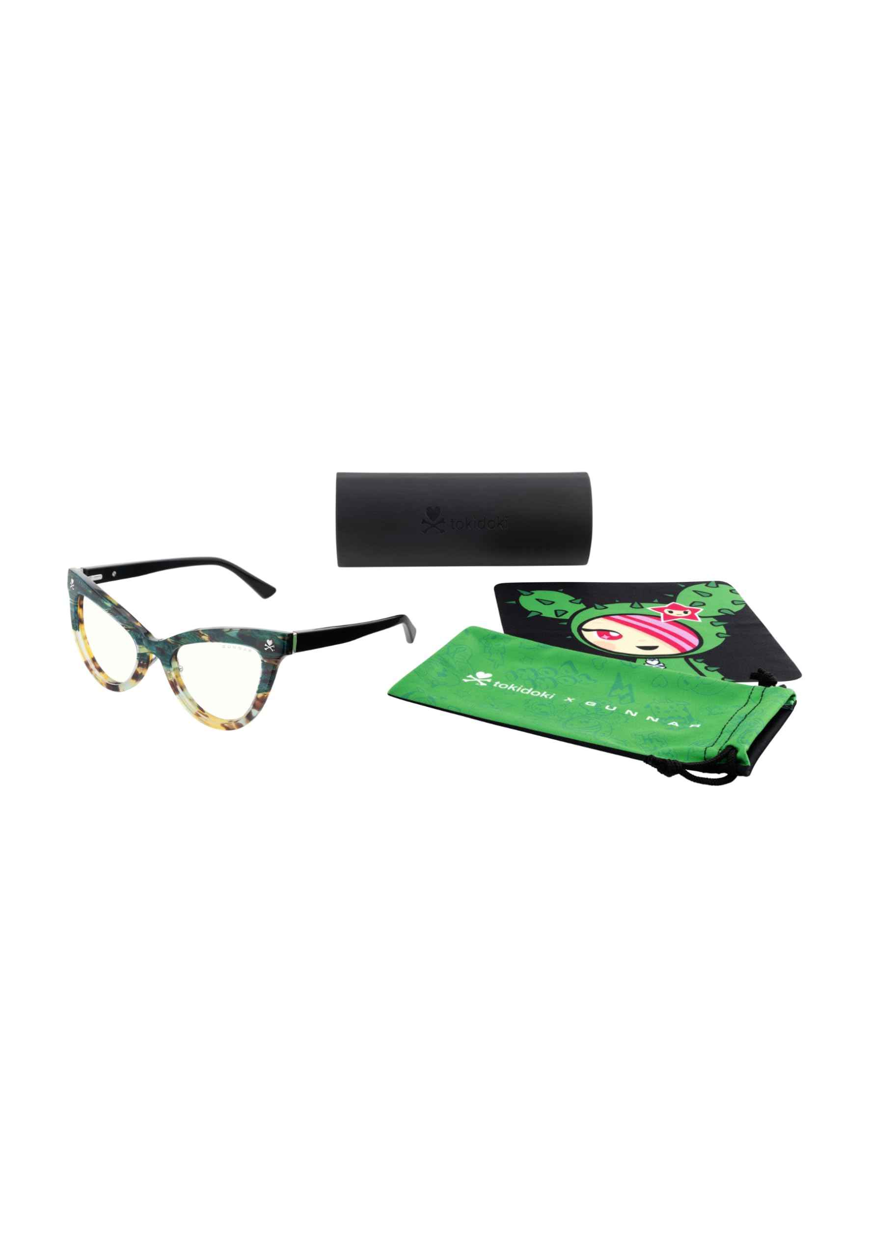 Gunnar x Tokidoki Blaulicht-Brille - Sandy - Green Cactus - Clear