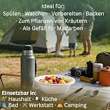 Novaliv Spülschüssel Rund 5L, D32 cm, Weiß, BPA-frei Spülmaschinenfest Ideal für Küche und Camping, Rundschüssel, Runde Plastikschüssel, Waschschüssel, Kunststoffschüssel, Plastic bowl