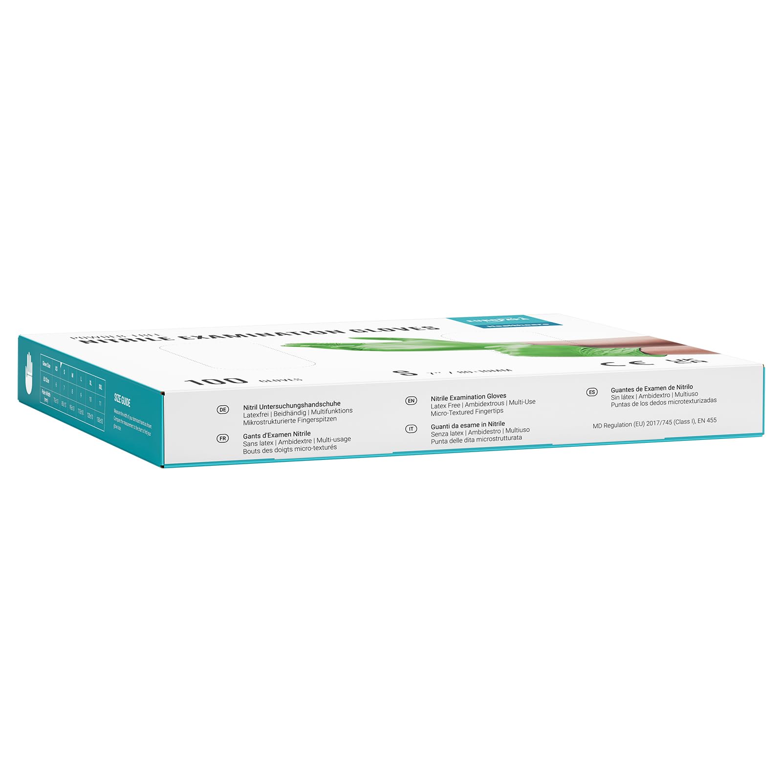 EUROPAPA® 2000 Stück (20x100) Nitrilhandschuhe Box Einweghandschuhe, Einmalhandschuhe, Untersuchungshandschuhe, puderfrei, ohne Latex, unsteril, latexfrei, disposible gloves (S, Grün)