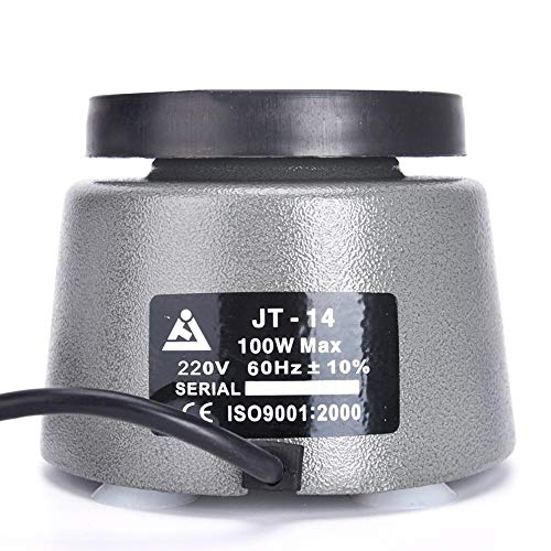 Aimee_JL JT-14 100W Lab Vibrator 4\" Round Dental Equipment Vibrator Shaker Oscillator Plaster Vibrator Plate for duplicating or Pouring Plaster and agar (110V)