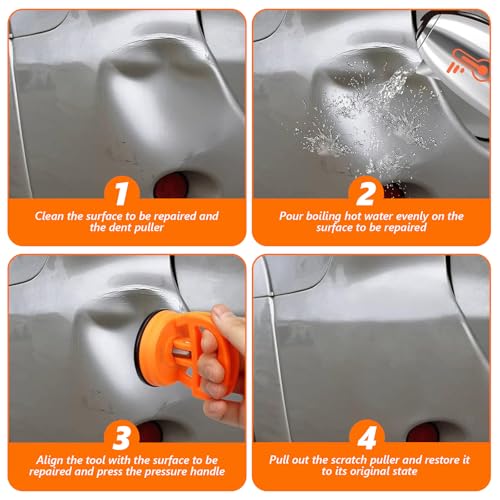 Flintronic Auto Dent Saugnapf, 2 Stück Beulenzieher Auto, Heavy Duty Saugheber Set, Gummisauger, Dellenzieher, Ausbeulwerkzeug, Reparaturset Saugnapf für Auto Dellen, Handy, Glas, Computer-Bildschir