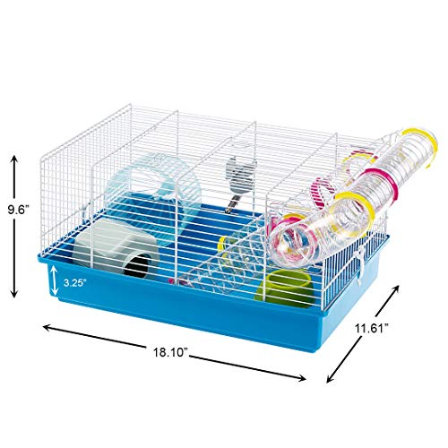 Ferplast Paula Small Hamster Cage | Fun & Interactive Cage Measures Measures 18.11L x 11.61W x 9.6H & Includes All Accessories - Image 5