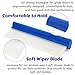 Goaste 4 Pack 12.4 Inch Car Drying Squeegee, Automotive Silicone Water Blade, Flexible Auto T-Bar Water Wiper, Professional 3-Layer Car Window Squeegee for Windshield, Glass, Mirror, Bathroom, Blue