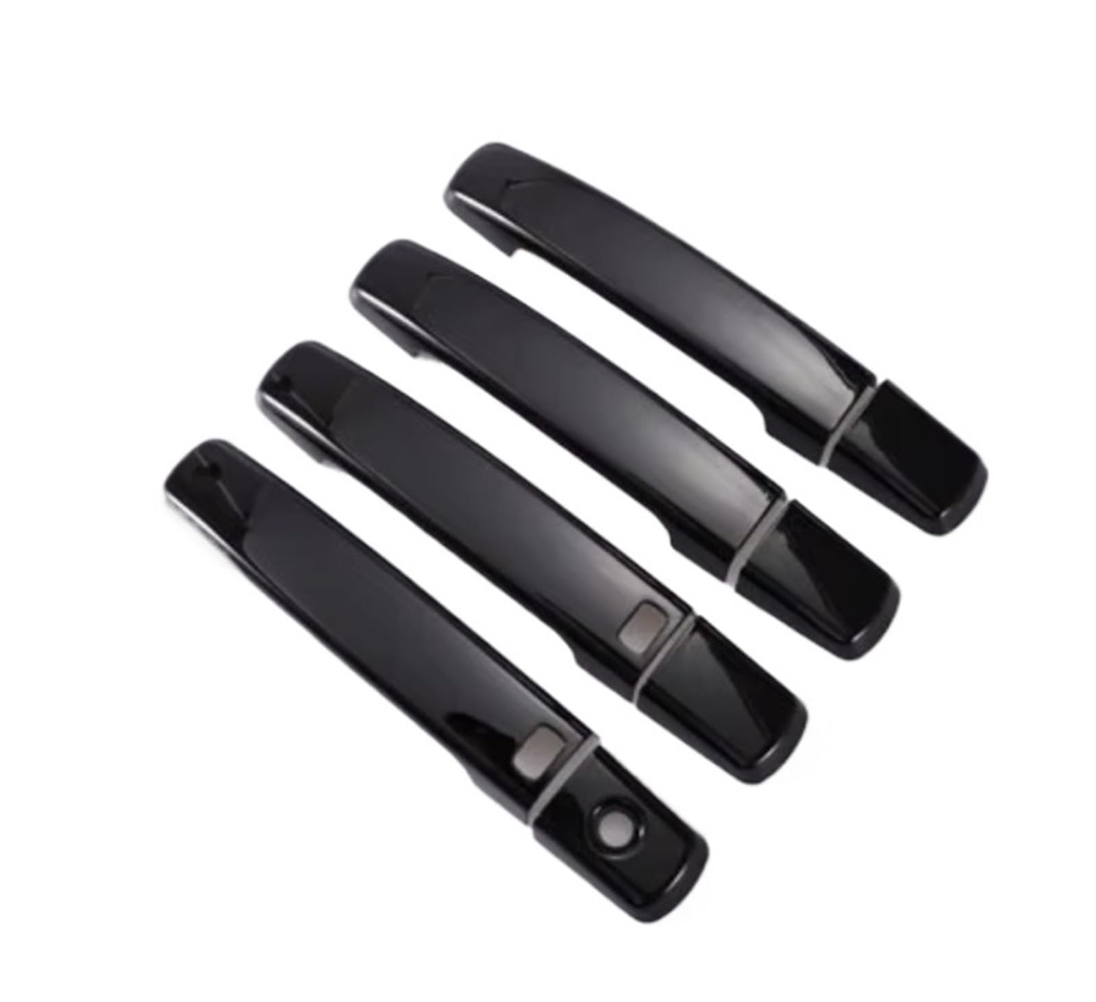 Iukmr Black 2 Buttons For Nissan For Qashqai J10 2007-2013 Glossy Black Chrome Car Door Handle Cover Stickers Styling Accessories Car Outer Door Handle(Black 2 Buttons)