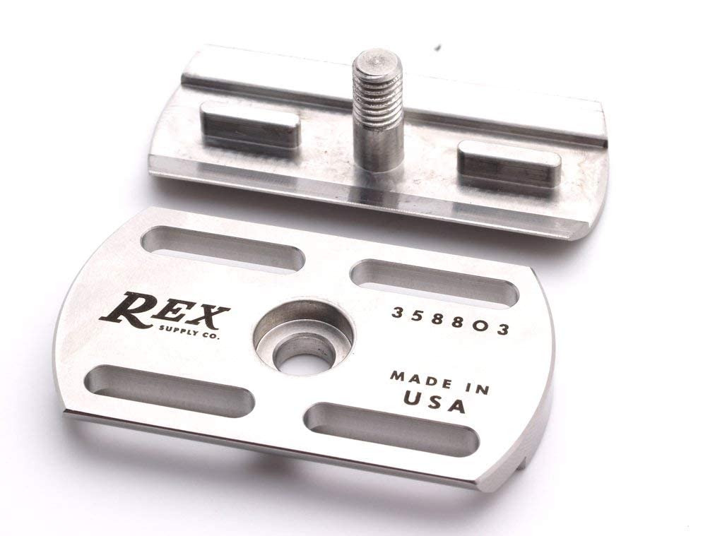 Rex Supply Co., Rex Envoy 3‑Piece Double‑Edge Safety Razor | Marine‑Grade Stainless Steel | Sure‑Grip Knurled Handle, Handcrafted in USA | Includes 5 Blades | Medium Gap Precision Shave