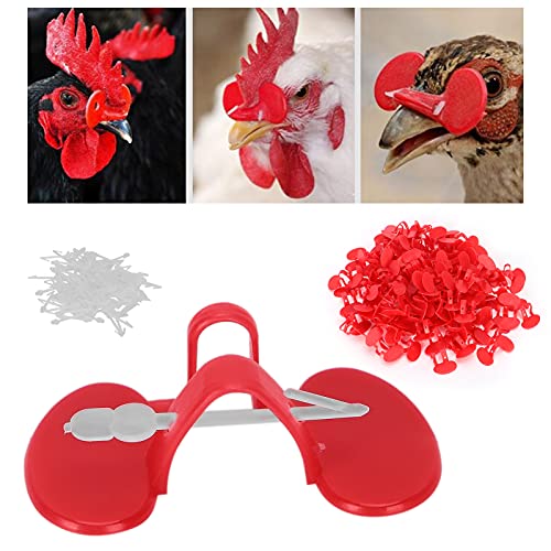 Protectores visuales de gallina Pssopp medianos para picoteo 2