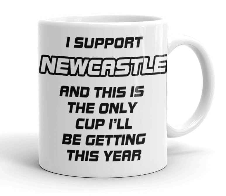 VIROSA Funny Football Mug – “Only Cup I’ll Be Getting This Year” – Gift for Newcastle Fans, Dad, Friend or Colleague – 11oz Ceramic Coffee Cup – Funny Xmas, Birthday, Father’s Day Present — image 1