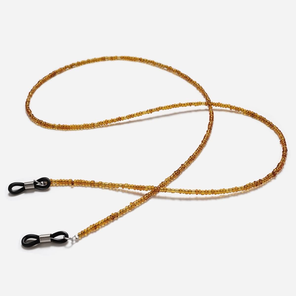 HOOENG Eyeglass Strap Glasses Lanyard for Women Beaded Eyewear Retainer Anti-Lost Elegant Eyewear Retainer