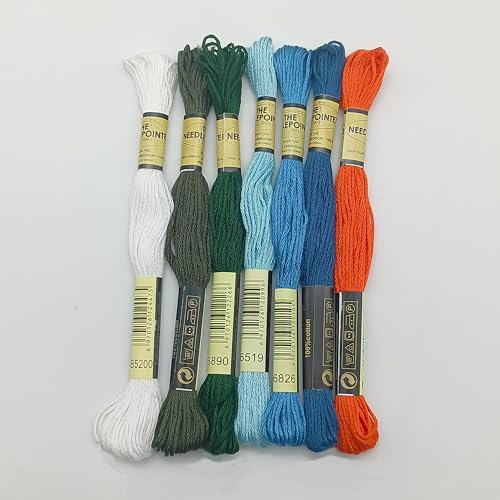 Image of Howie's Needlepoint Needlepoint Kits, 18CT Printed Embroidery Pattern Starter Kits, Stamped Patterns Canvas Kits(Blue Crab,6x6inch)