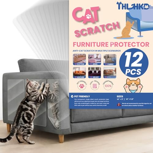 12PCS Cat Scratch Furniture Protector, Single Sided...