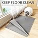 ESTHELLO Cat Litter Mat Large, Cat Litter Trapping Mat, Honeycomb Double Layer Design, Easy to Clean,Washable (36’’ x 30’’ Gray)