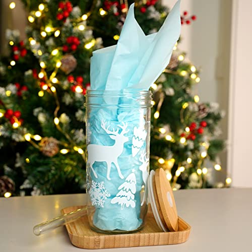 Christmas Cups, New Year Gift 24Oz Christmas Mason Jars With Lid And Straw Cute Christmas Gifts For Mom Women Men, Tumbler Drinking Glasses Coffee Cups Cookie Jar Decor Glassware Water Bottles #TOP5