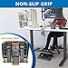 Mount-It! Ergonomic Under Desk Footrest with 3 Height Levels |Height Adjustable Tilting Foot Stool | Home Office Footrest with Massage Surface for Improved Circulation (MI-7801)