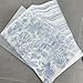 OqcEha Translucent Envelopes, Vellum Jackets, Blue Flower Vellum Wrap for 5 x 7 Wedding Invitations (20pcs)