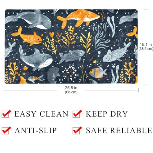 Tapis de bain antidérapant extra long pour éviter les chutes en baignoire familiale - 5