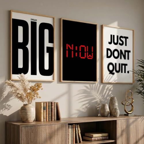 Image of Kotart Big Size quote Motivational Poster with Frame Aesthetic Positive Posters with Frames Motivational Quote feel good inspirational office Wall Art Room Living Room & Study Set Of 3 | Design 995 Beige (14x20 Inch)