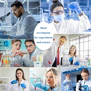 CoatCool Camice da Laboratorio, Bianco Donna Uomo Cotone Unisex Maniche Lunghe Camice Medico Camici da Laboratorio Chimico per Studente Scuola Infermiera Cosplay Lavoro Abbigliamento,S