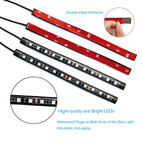 Cusfull Striscia LED per Auto 8 colori 48 LED Auto...