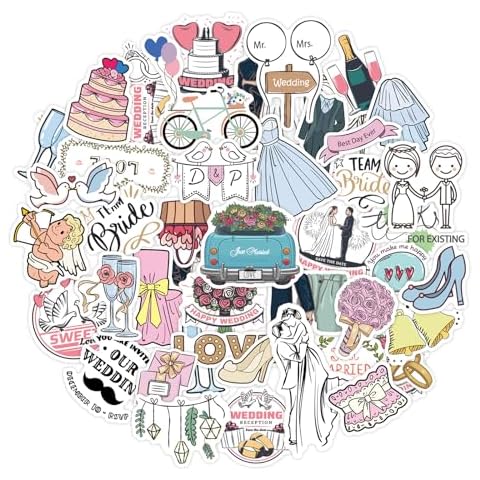 Qpout 50pcs Wedding Guest Stickers Cover