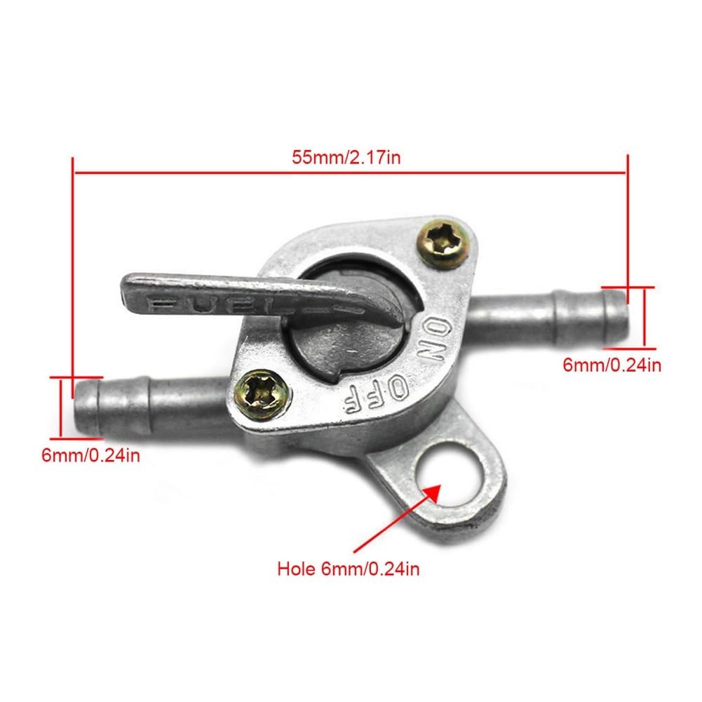 Filtro de grifo de combustible en línea, interruptor de llave de purga, ajuste de Gas for motocicleta, Mini bicicleta de Cross automática