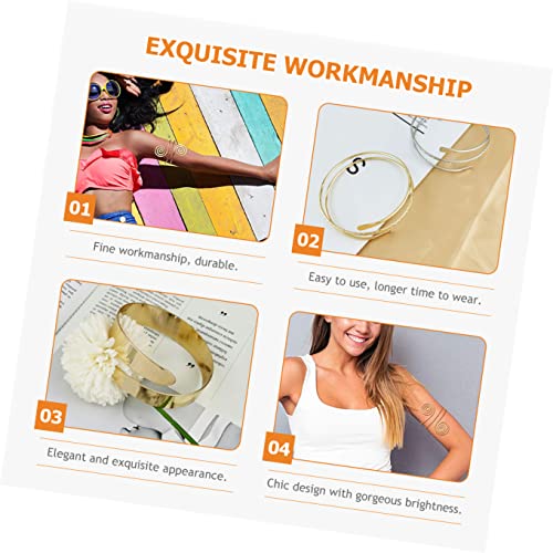 Abaodam 15 Pçs Pulseiras De Redemoinho Envoltório Simples Jóias Femininas Moda Braço Manguito Para B