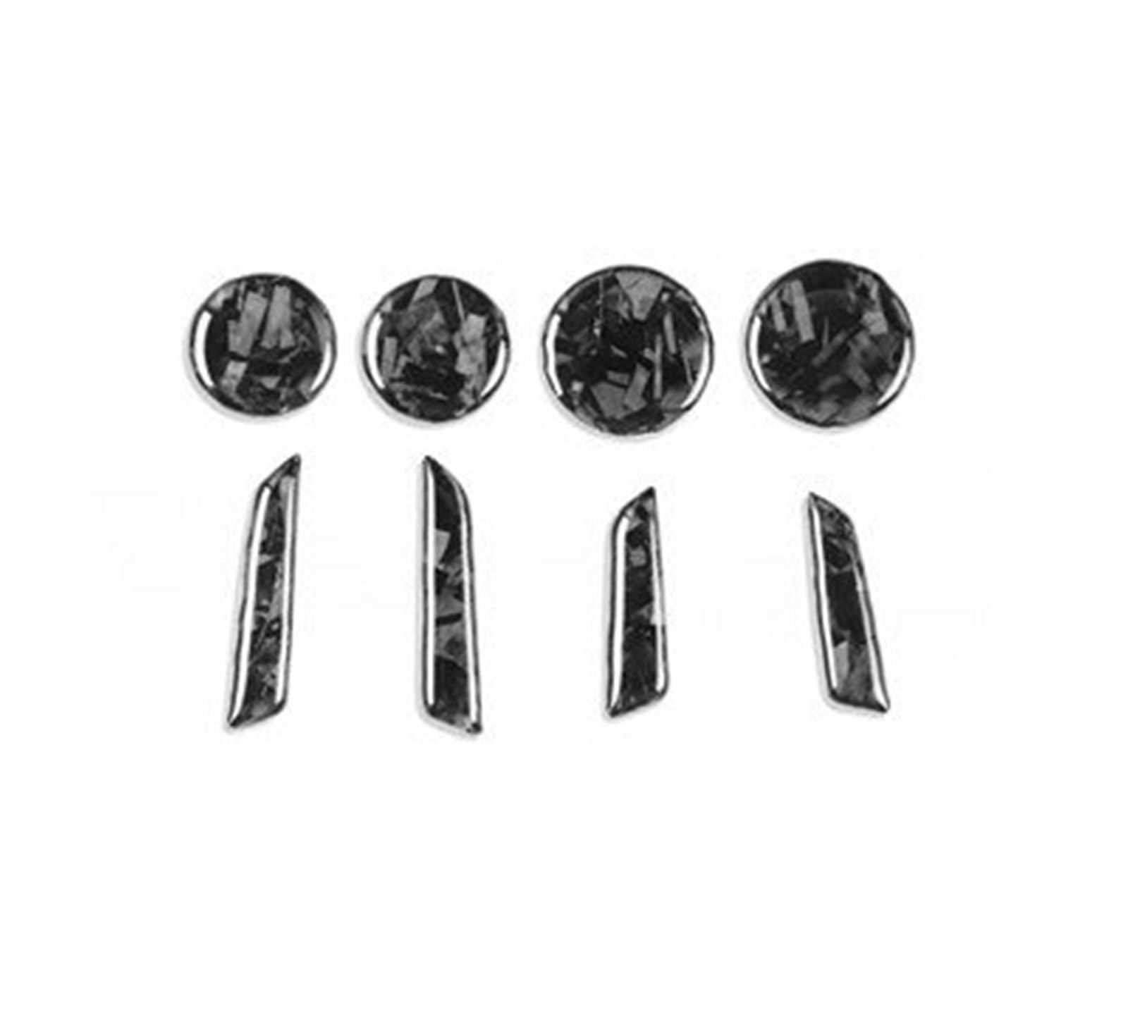8Pcs Car Seat Adjustment Switch Button Cover Carbon Fiber Trim Sticker for Tesla Model 3 2017-2022 Y 2020-2022 Anti-dust(Forging BIack)
