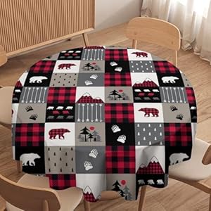 Retro Rustic Tablecloth Rustic Cabin Brown Bear Vintage Nature Wildlife Retro Farmhouse Table Cover for Holiday Farmhouse Kitchen Dinning Outdoor Indoor, Round 36x36in Retro Rustic Tablecloth Rustic Cabin Brown Bear Vintage Nature Wildlife Retro Farmhouse Table Cover for Holiday Farmhouse Kitchen Dinning Outdoor Indoor Round 36x36in