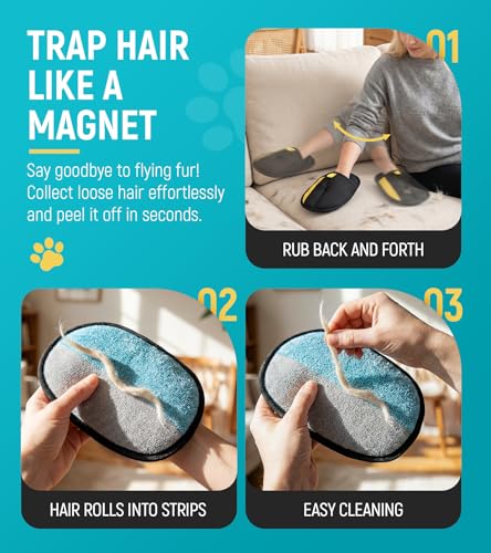 Pet Hair Removal Glove for Cat & Dog, Reusable Electrostatic Hair Remover - Image 3
