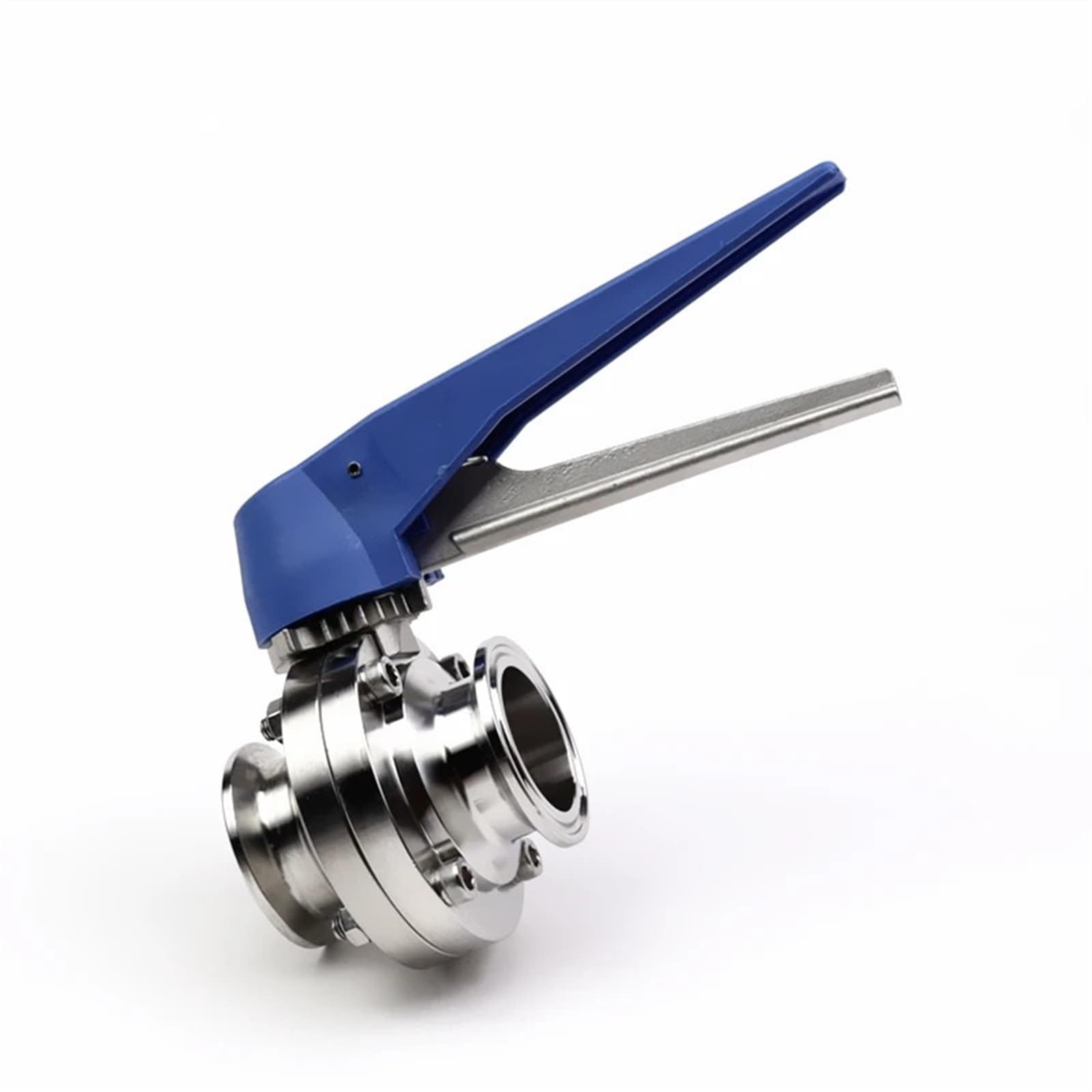 MXXDMOPD 3/4“ 1” 1-1/4" 1-1/2” 2” OD Butterfly Valve 304 Ferrule 1.5” Fit Tri Clamp with Squeeze Trigger Handle(45mm Ferrule 64)