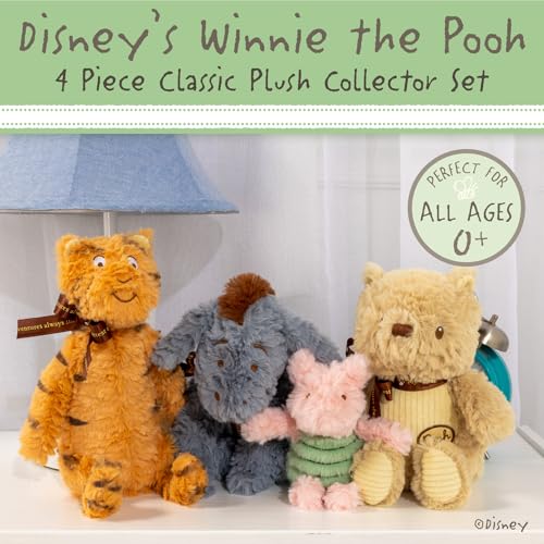 Image of KIDS PREFERRED Disney Baby Classic Winnie The Pooh and Friends 4 Piece Plush Collector Set Stuffed Animals