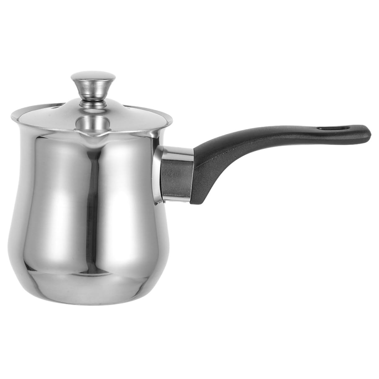 Sosoport Stainless Steel Turkish Coffee Maker Pot Multi Functional Espresso Frothing Pitcher for Warming Milk for Home and Camping Use and Easy to Clean