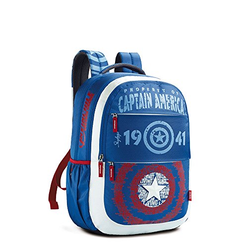 Image of Skybags Sb Marvel Plus Captain America Polyester Blue Backpack