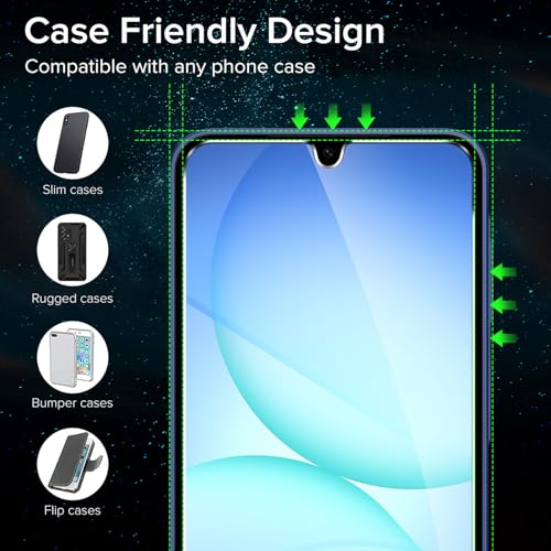 ivoler Panzer Schutz Glas für Samsung Galaxy A17 4G / 5G / A16 4G / 5G Schutzfolie, 9H Härte Schutzglas, HD Klar Schutzfolie, Anti-Kratz, Anti-Bläschen, 2 Stück 4