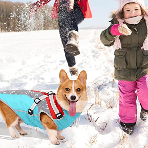 Colete de Inverno para Cães, Casacos Impermeáveis ​​para Tempo Frio com Design Refletivo, Casacos de