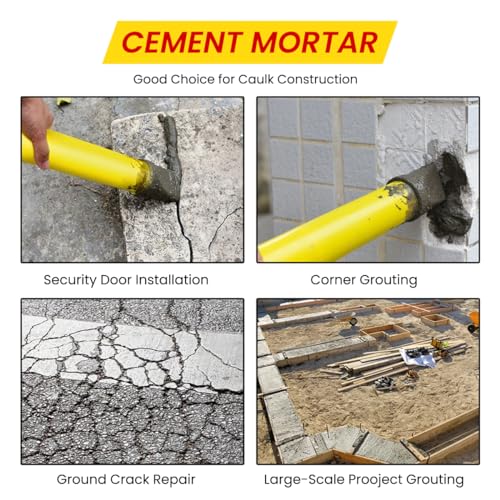 Image of Serplex Grouting Gun 4-Nozzle Metal Body for Cement Repair | Smooth Mortar Application, Reduces Mess, Metal Barrel Build, Fits Cement Mixes, Handy for Home Fixes
