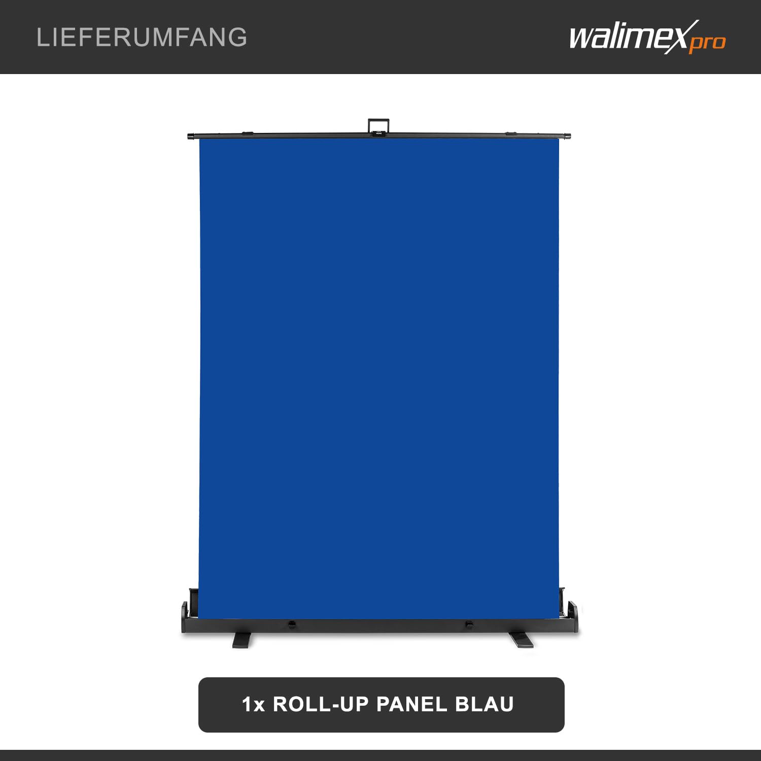 walimex Pro Roll-up Panel Fond 155x200cm Bleu