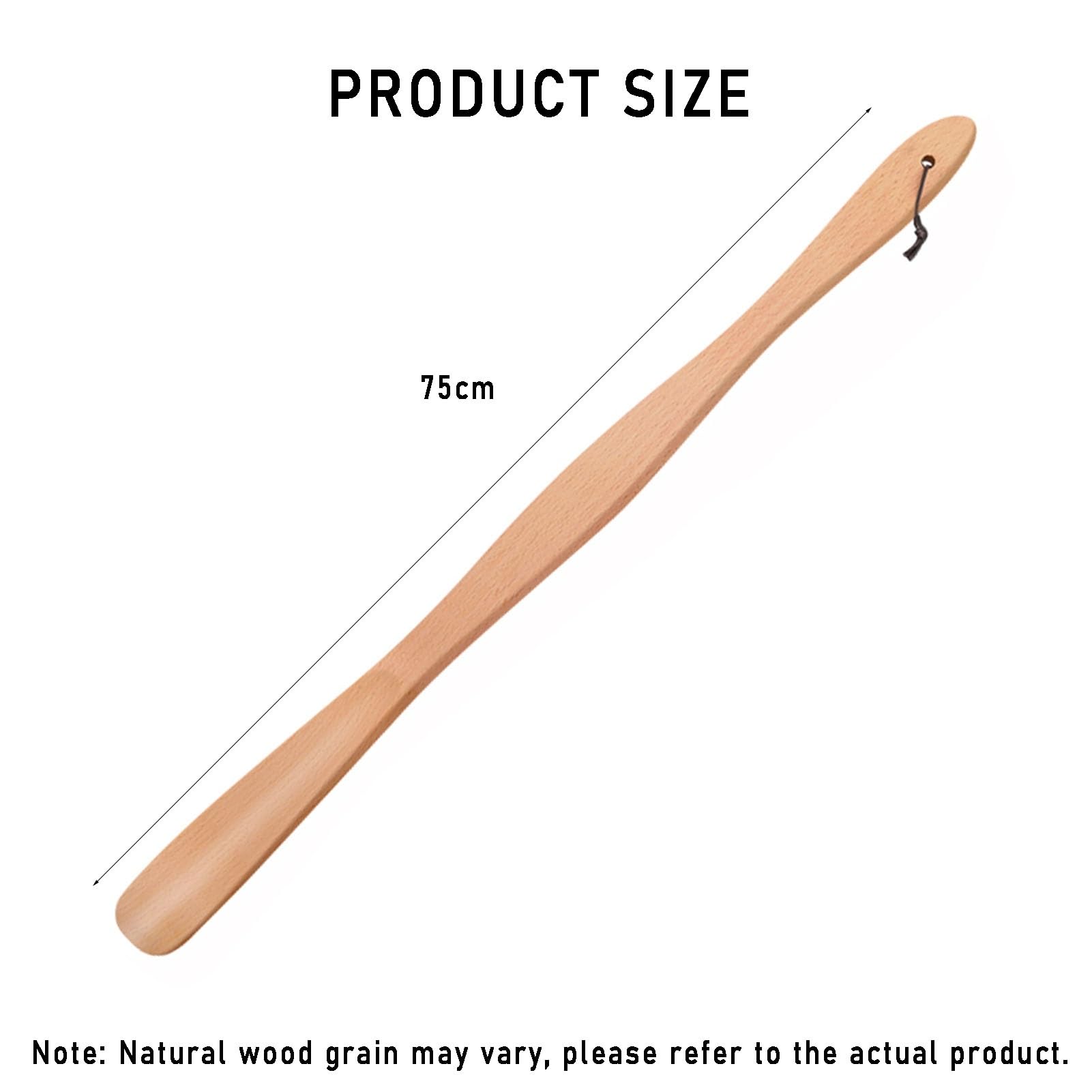 Calzador De Madera Con Mango Largo, Las Personas Perezosas No Necesitan Agacharse For Ayudar A Usar El Zapato, Zapato De Tacón Cómodo Y Ajustado