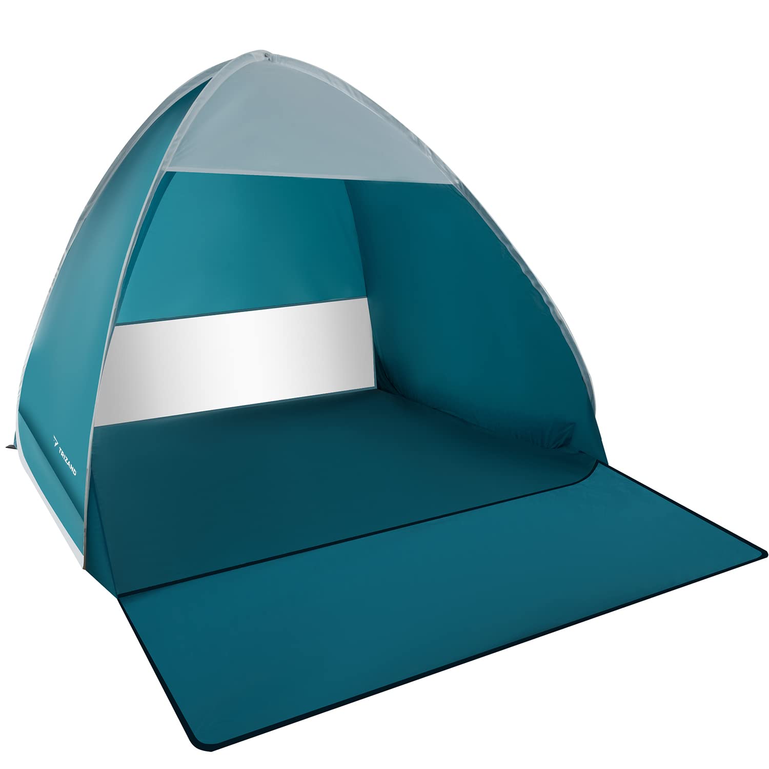 Tienda de playa Pop Up para 2 personas, 150 x 120 x 110 cm, protección contra el viento y los rayos UV 30+, refugio de playa, para bebés, niños y adultos, color azul 23479