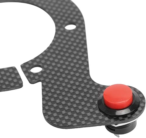 Miniatura 7 de Kits de botones externos de cuerno de fibra de carbono para MOMOOMPNardiSparco 6 Bolt Steering Wheel (par)