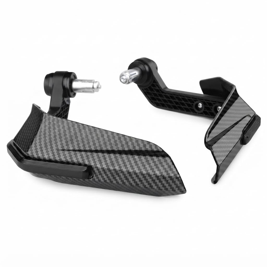 Bike Universal Motorcycle Handguard Shield, Carbon Fiber Pattern with Black Accents, CNC Aluminium Alloy, Black Apache RTR 200 4V-image-14