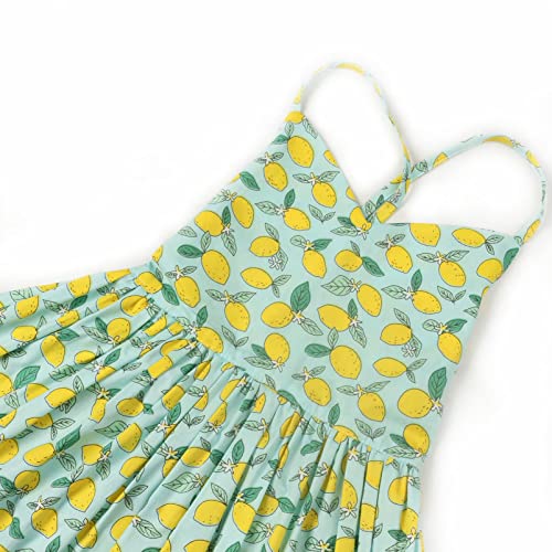 Vintage Floral Girls Dress Summer Casual Cotton Baby Dress3