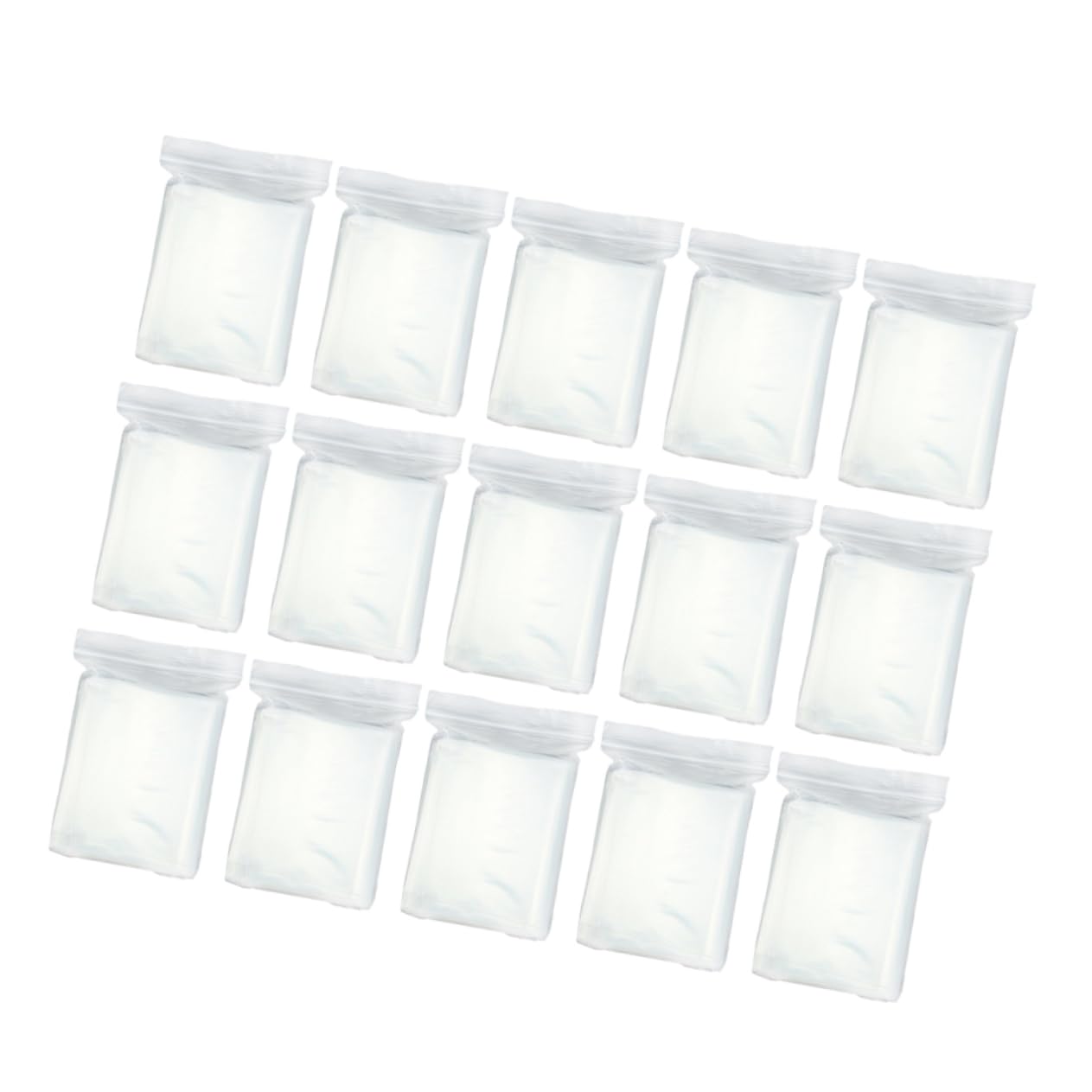 GRIRIW 100pcs Plastic Bags Reclosable Sealing Pouch Storage Bags Safe Food Storage Bags Stand up