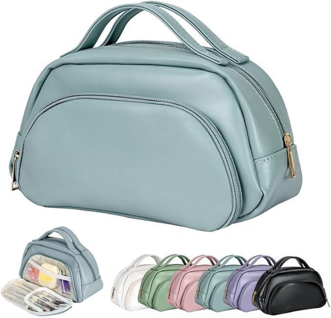 Freesya Travel Make up Bag, 3 in 1 Large Capacity Makeup