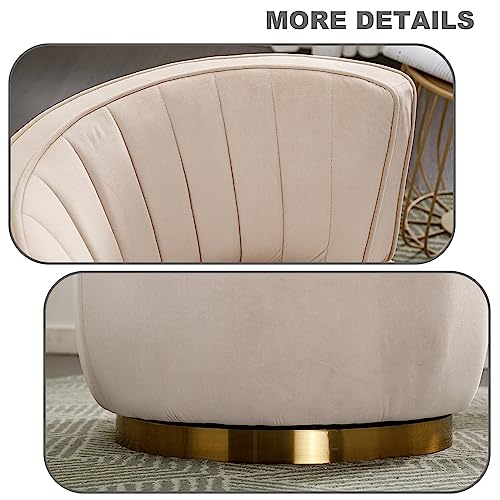 Sillón Barrel Plegable Beige miniatura 6