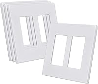 Vista 1 de CML - Placa de pared decorativa sin tornillos, 2 cubiertas de salida de bandas, paquete de 4 placas decorativas para interruptor de luz, cara lisa