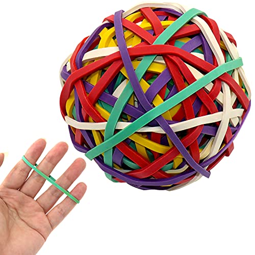 Rubber Elastic Bands Office Thick Large Colored Rubber Band Ball For Packing Document Organizing Office And Home 120 Pcs