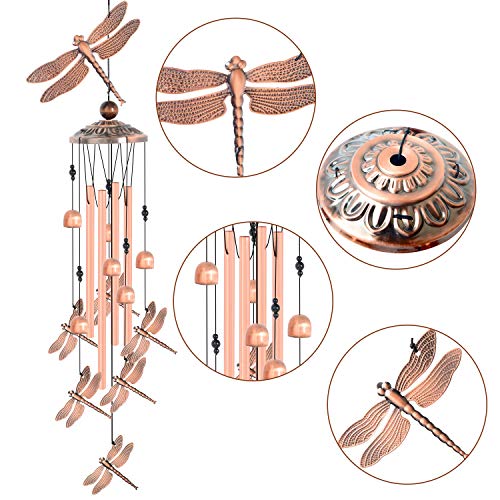 Dragonfly Wind Chimes Outdoor, Mother Gift,Birthday Gifts For Mom/Grandma/Women/Aunt/Daughte/Friend/Niece/Sister/Teacher,Gardening Gifts,Memorial Windchimes Outside,Yard Decor For Christmas #TOP5