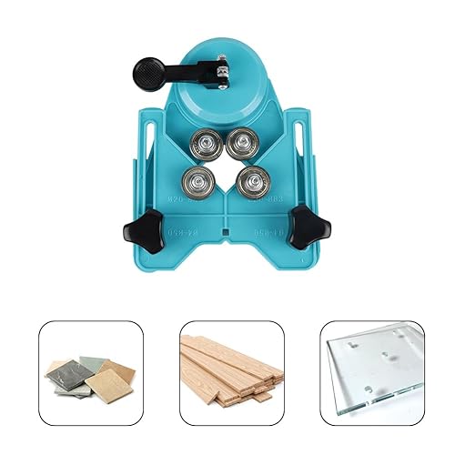 Miniatura 6 de Guía de sierra de agujero de broca, 0.157 in a 3.150 in, localizador de punzón ajustable, accesorio de plantilla, base de succión al vacío, ventosa,