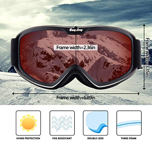 Snowboardbrille von BangLong – Skibrille für Brillenträger